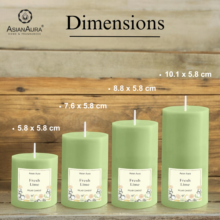 Fresh Lime Pillar Candle Set