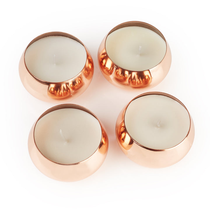 Copper Metal Candle (Pack of 4)