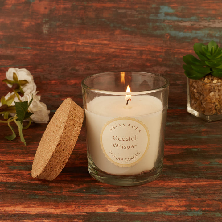 Coastal Whisper Glass Jar Candle