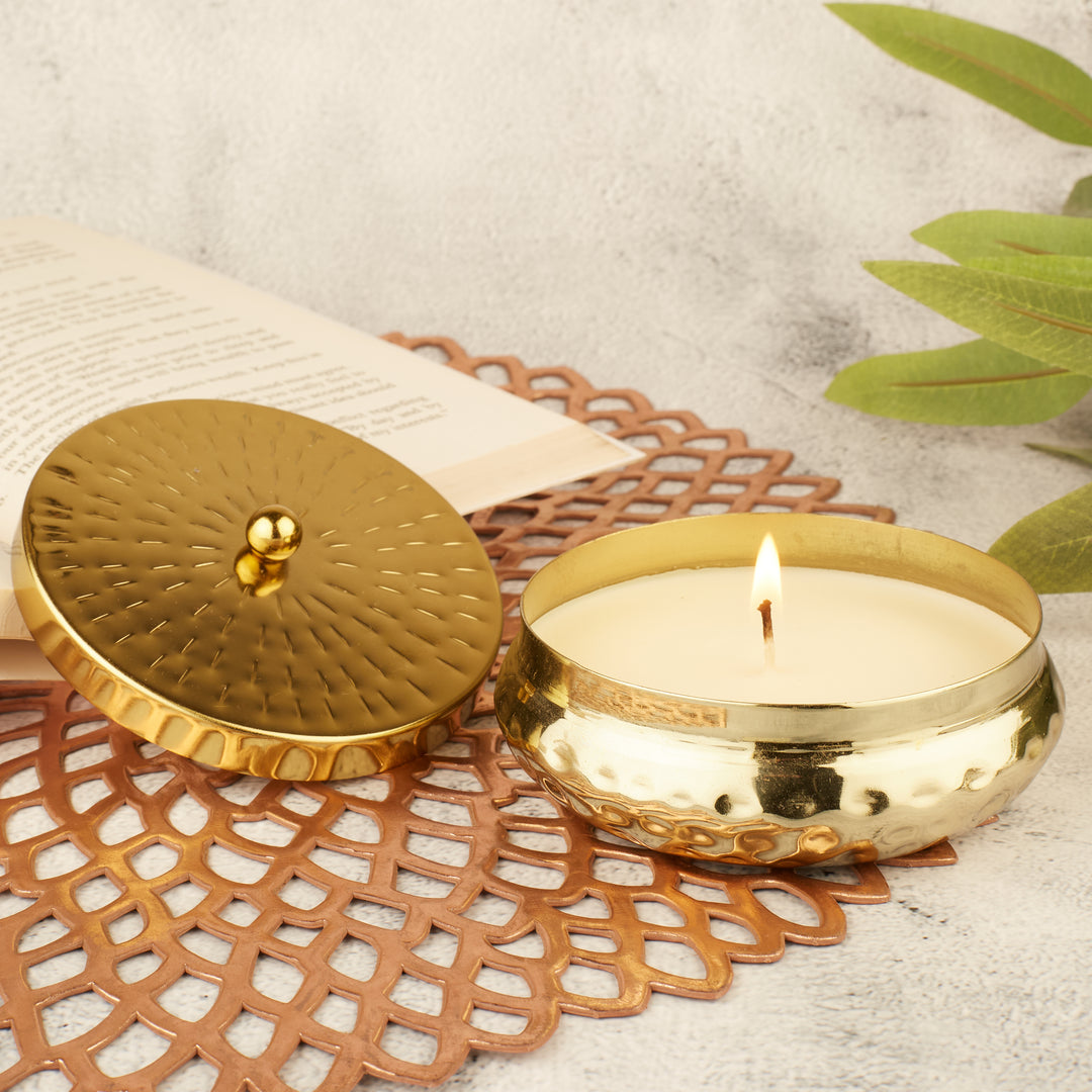 Golden Urli Candle with Lid