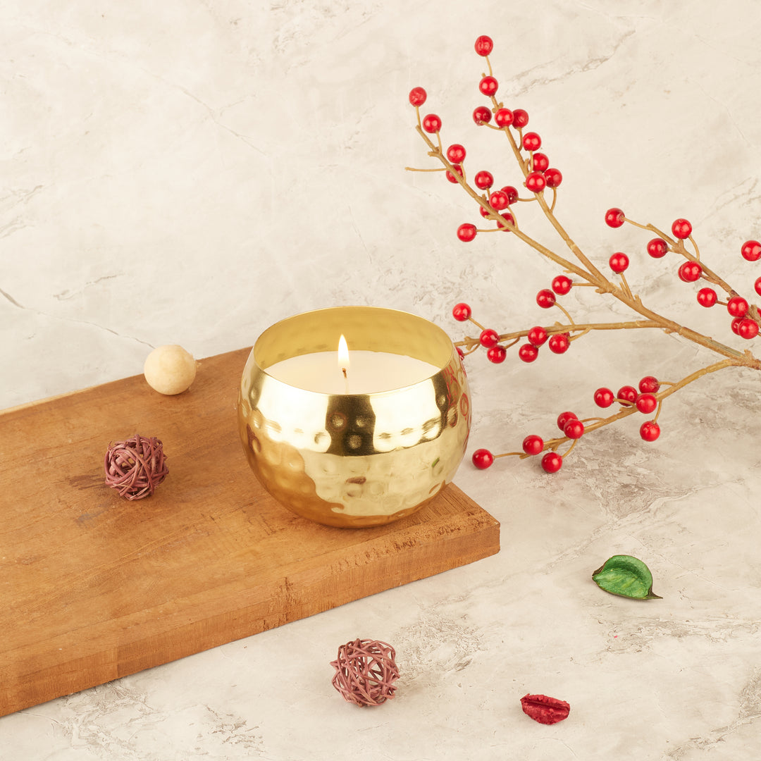 Golden Metal Jar Candle