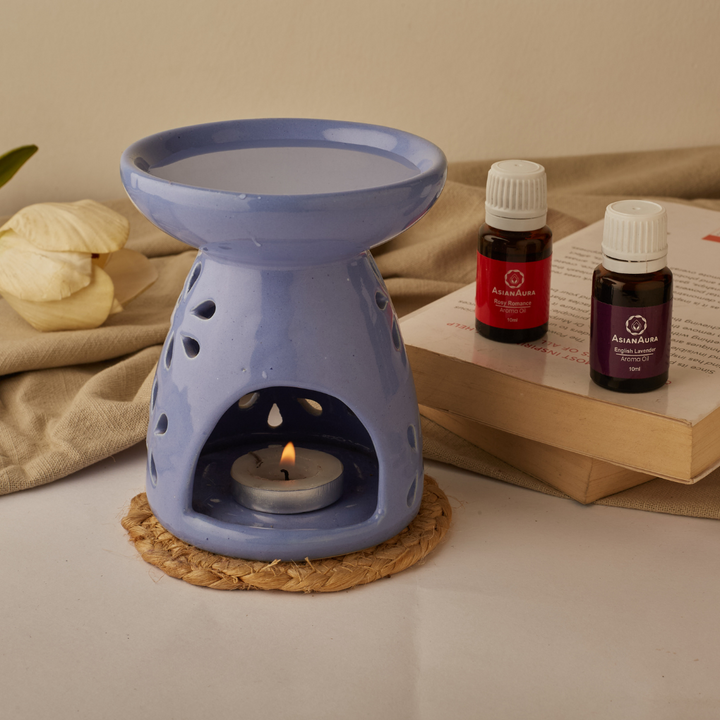 Blue Aroma Diffuser with Tealight Candle