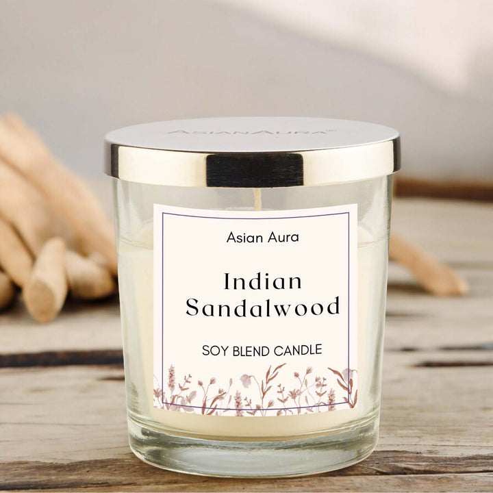Indian Sandalwood Premium Glass Jar Candle