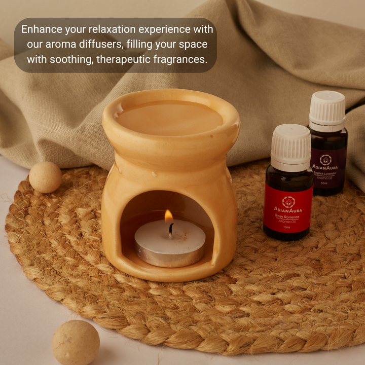 Beige Candle Diffuser For Aromatherapy