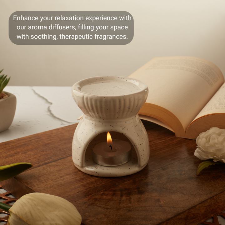 White Ceramic Candle Diffuser for Aromatherapy