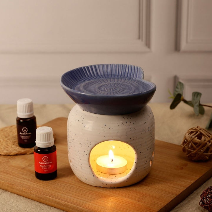 Round Shaped Candle Diffuser - White & Purple