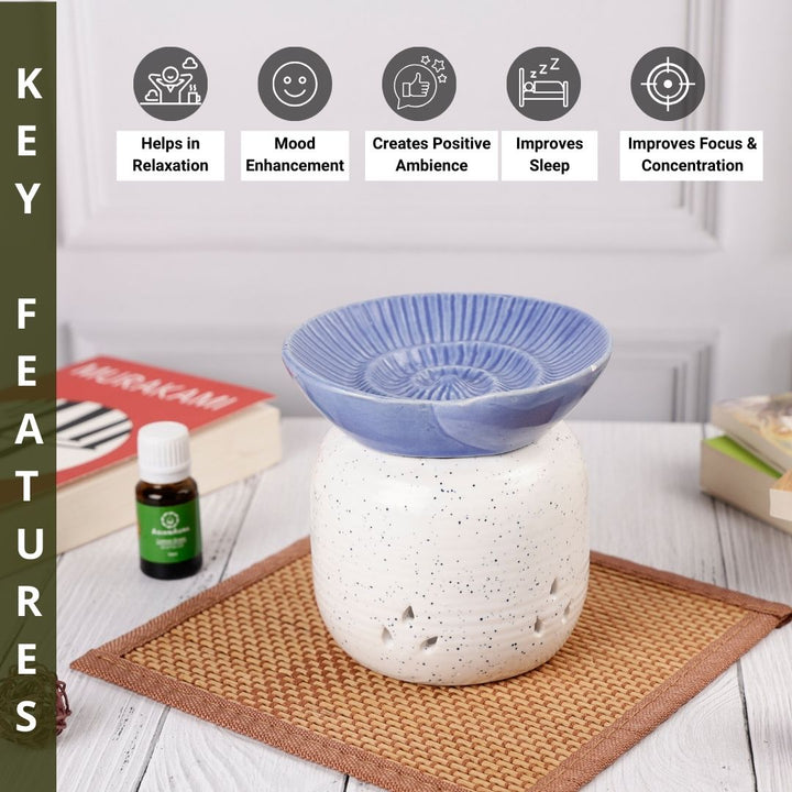 Round Shaped Candle Diffuser - White & Purple