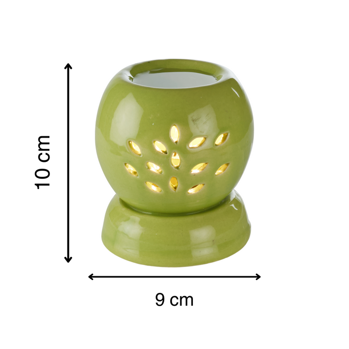 Green Round Shaped Electric Diffuser With Aroma Oils