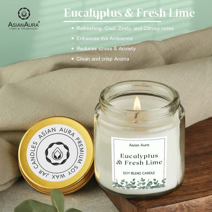 Eucalyptus & Fresh Lime Screw Jar candle