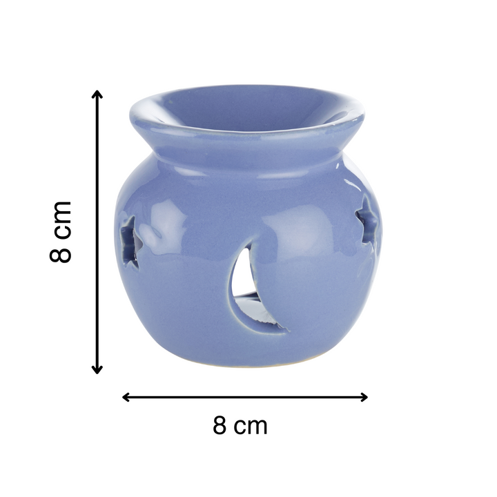 Blue Handcrafted Ceramic Aroma Oil Candle Diffuser