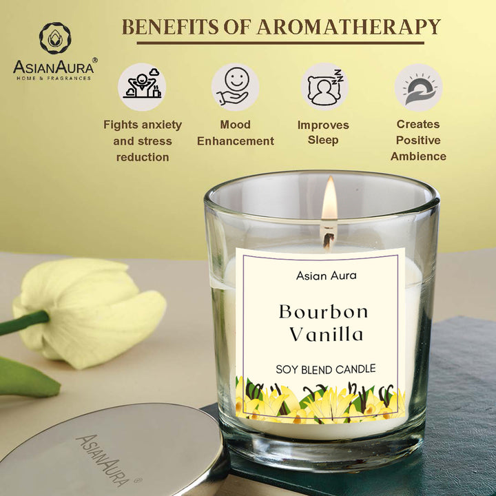 Bourbon Vanilla Premium Glass Jar Candle