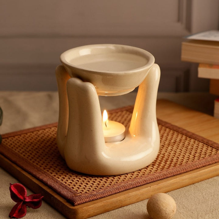 Hand Candle Diffuser - White