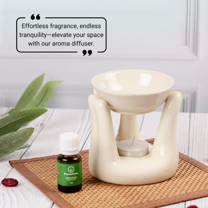 Hand Candle Diffuser - White