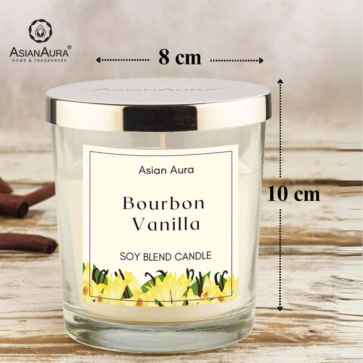 Bourbon Vanilla Premium Glass Jar Candle