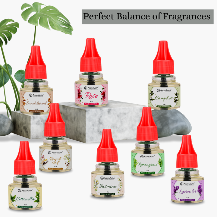 Scented plugin Refill Combo pack of 3, Sandalwood, Royal Oud, Citronella Fragrances