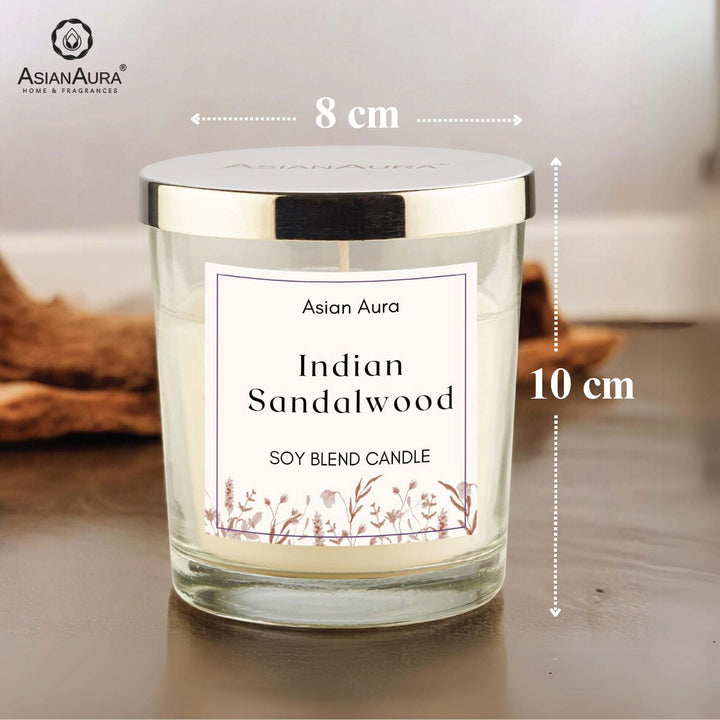 Indian Sandalwood Premium Glass Jar Candle