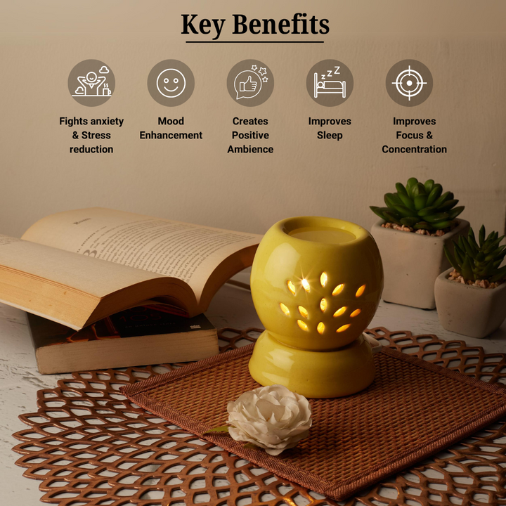 Yellow Round Shaped Electric Diffuser