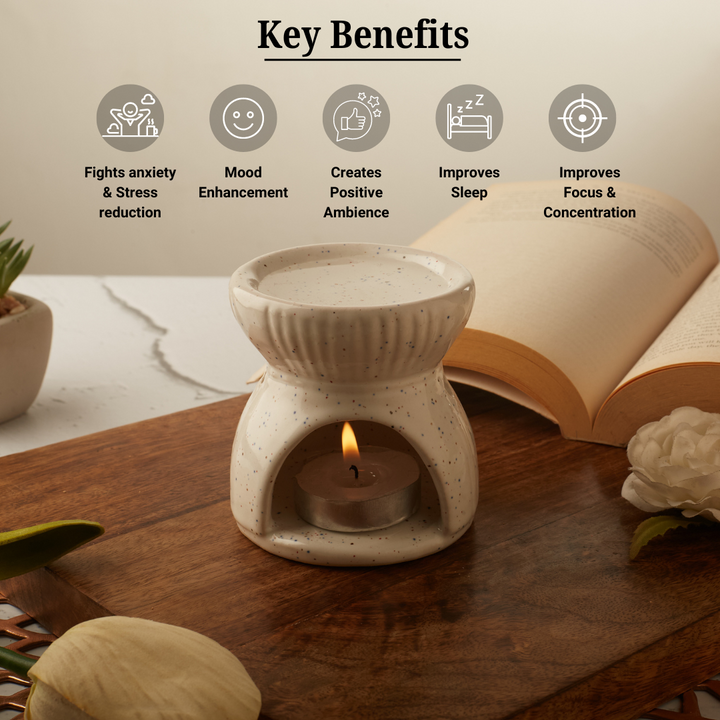 White Ceramic Candle Diffuser for Aromatherapy
