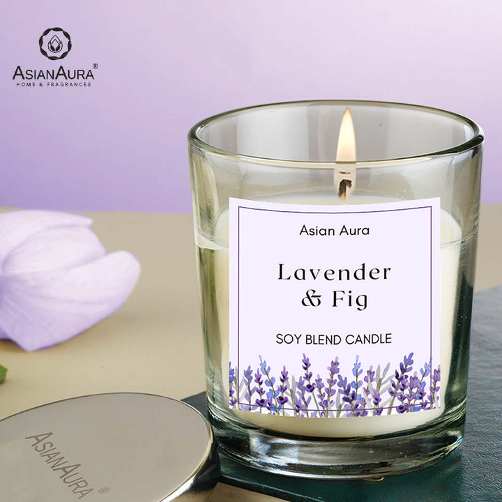 Lavender & Fig Premium Glass Jar Candle