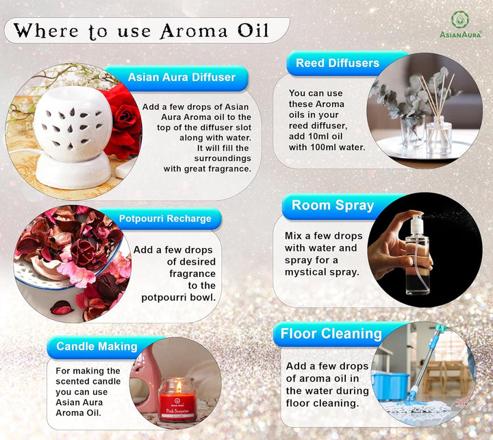 Assorted Fragrances Aroma Oils (Pack of 9)