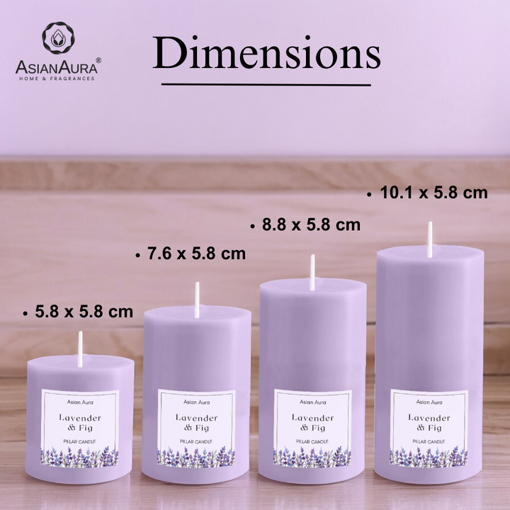 Lavender & Fig Pillar Candle Set