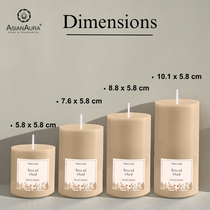 Royal Oud Pillar Candle Set