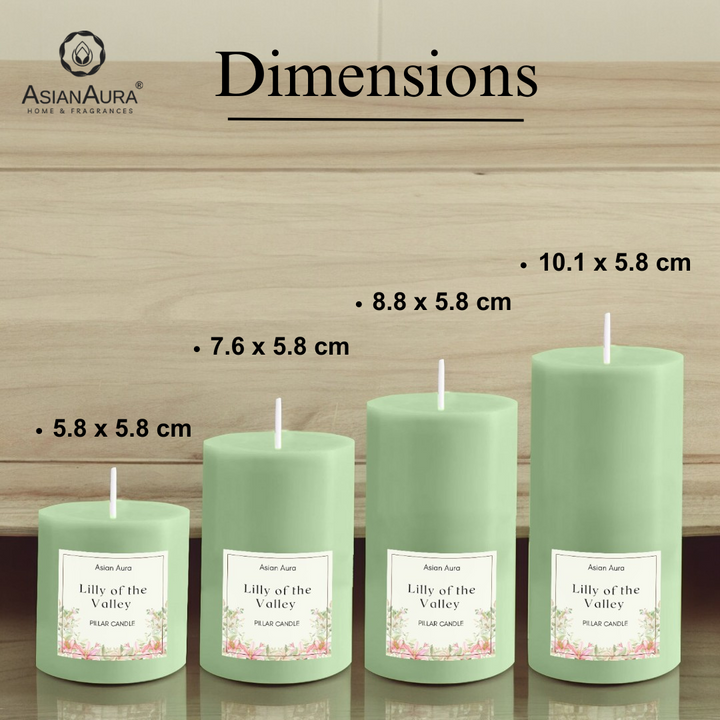 Lily of the Valley Pillar Candle Set