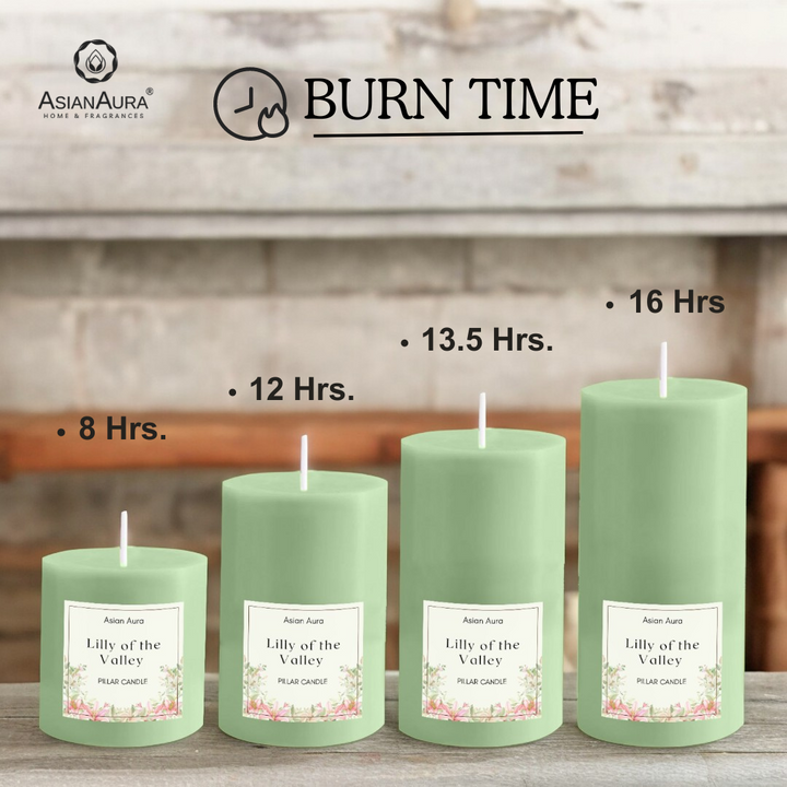 Lily of the Valley Pillar Candle Set