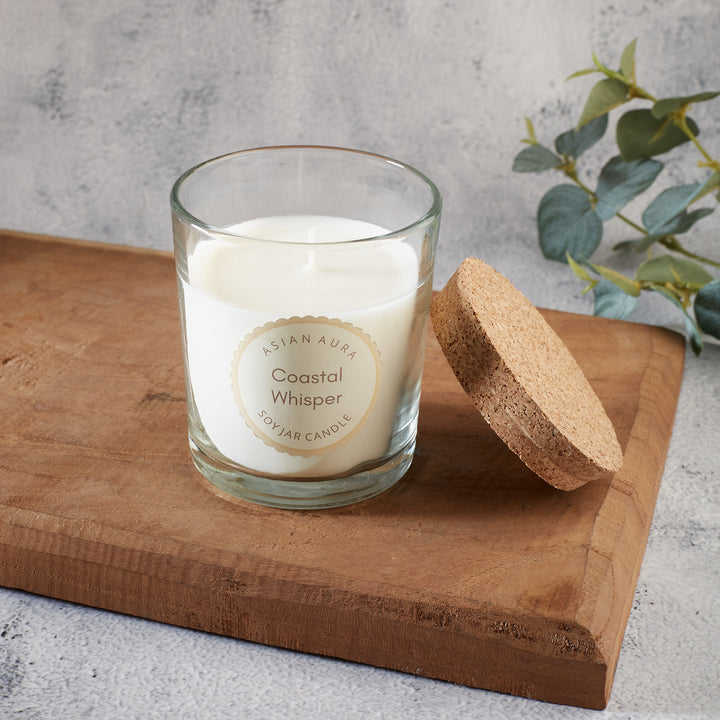 Coastal Whisper Glass Jar Candle