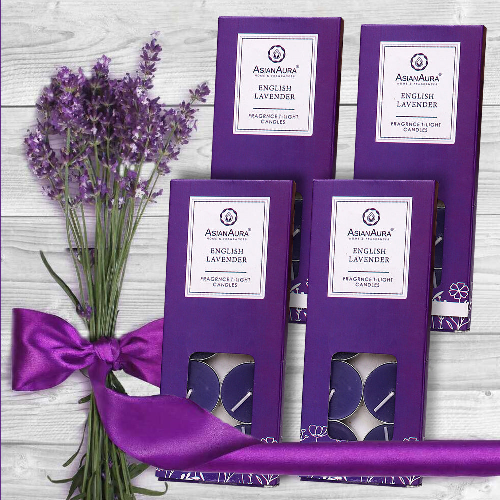 English lavender T-Light Candles - Pack Of 10