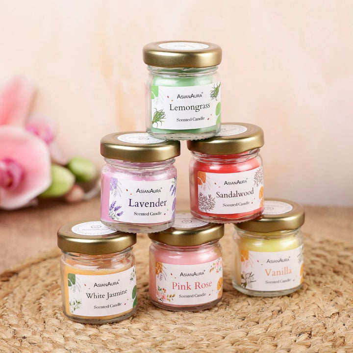 Mini Glass Jar Candle - 41 ml (Pack of 6)