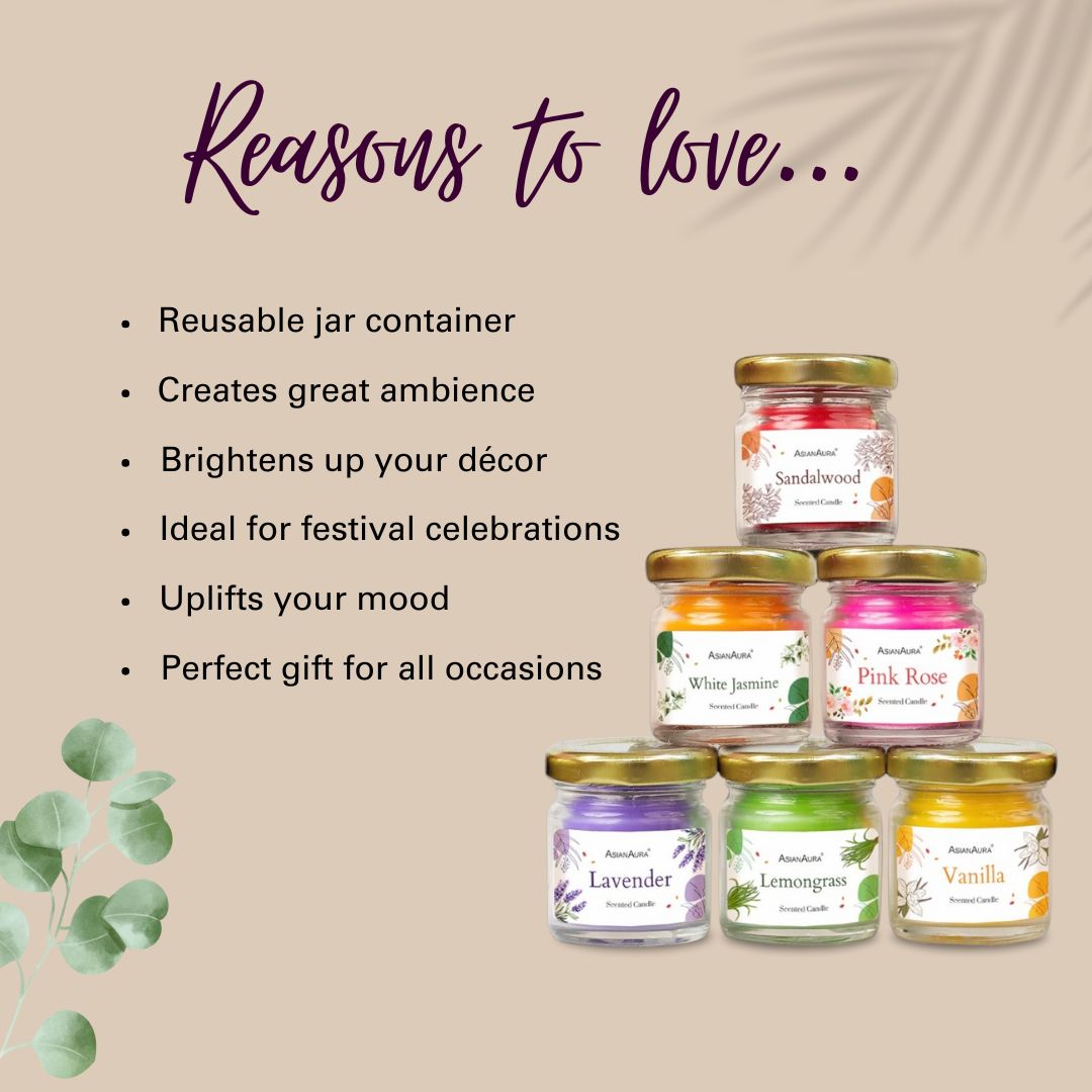 Mini Glass Jar Candle - 41 ml (Pack of 12)