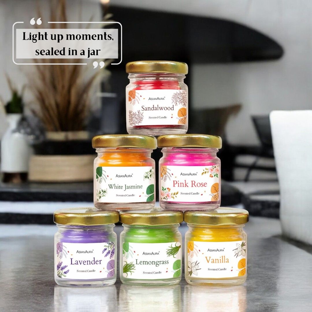 Mini Glass Jar Candle - 41 ml (Pack of 12)