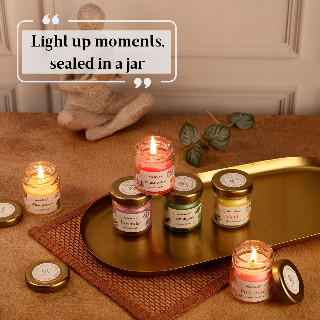 Mini Glass Jar Candle - 41 ml (Pack of 6)