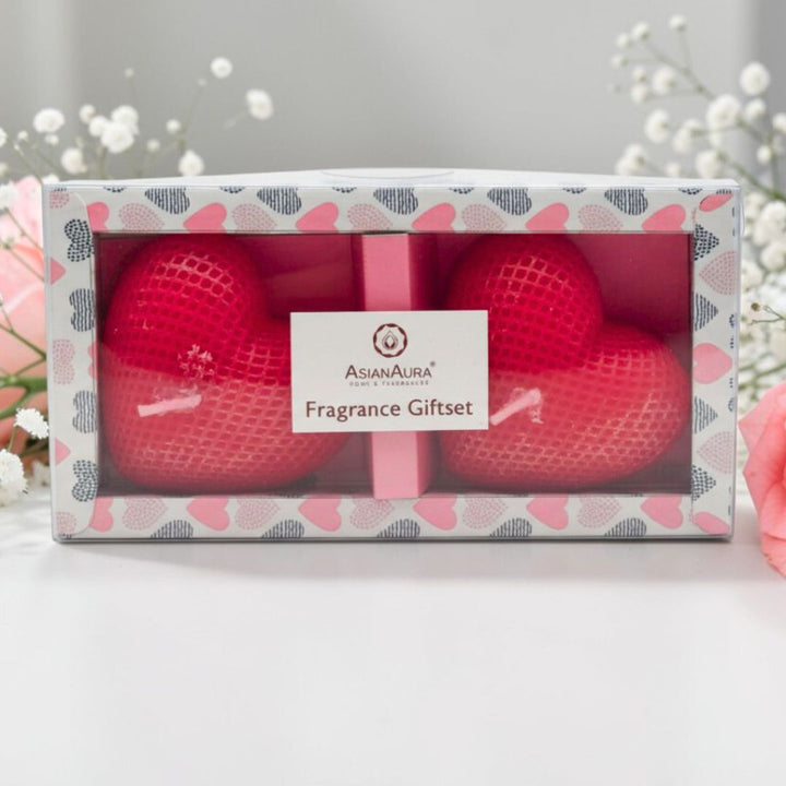 SCENTED HEART CANDLE PACK OF 2
