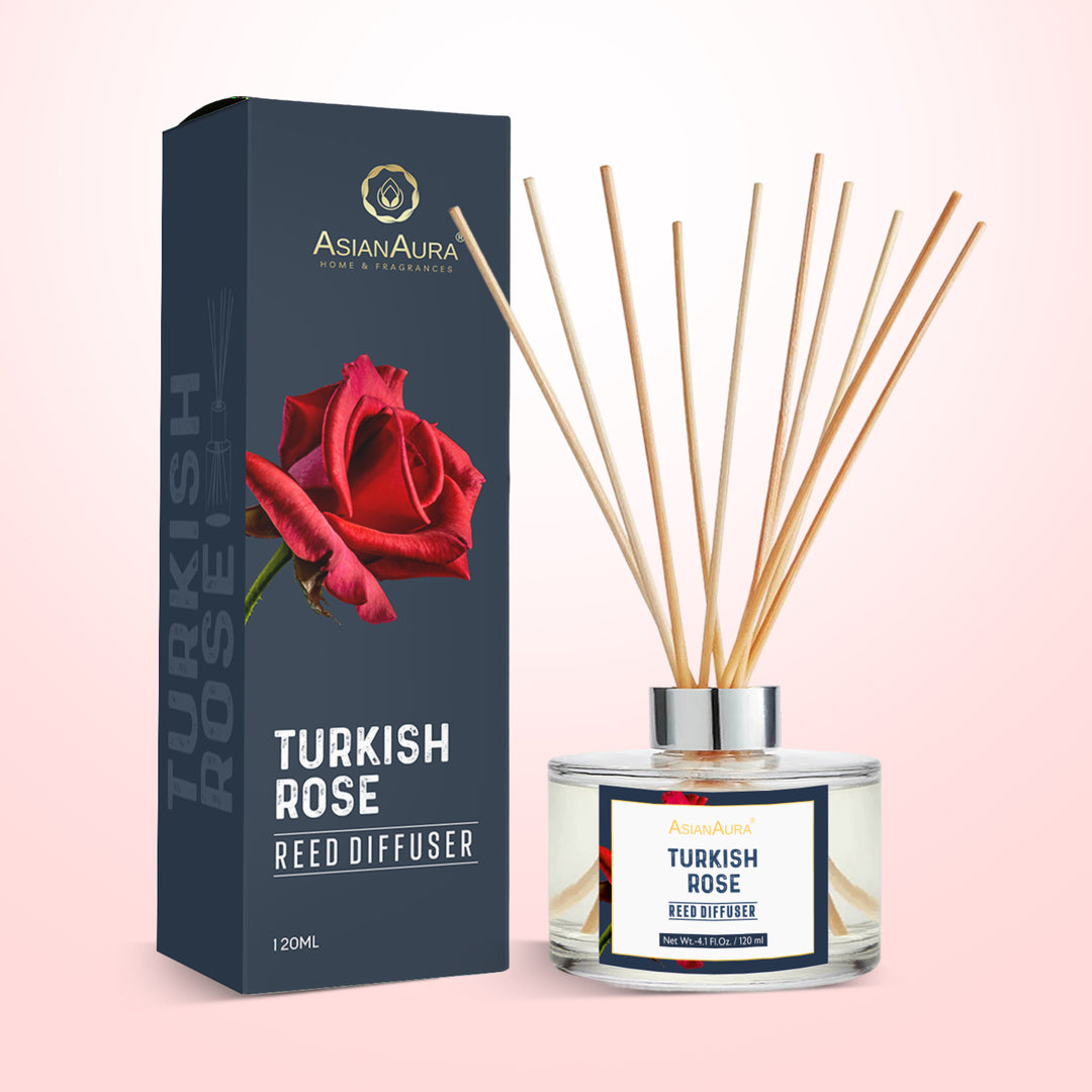 Turkish Fragrant Roses Turkish Rose Reed Diffuser 120ml | Long Lasting Home Fragrance | Asian Aura