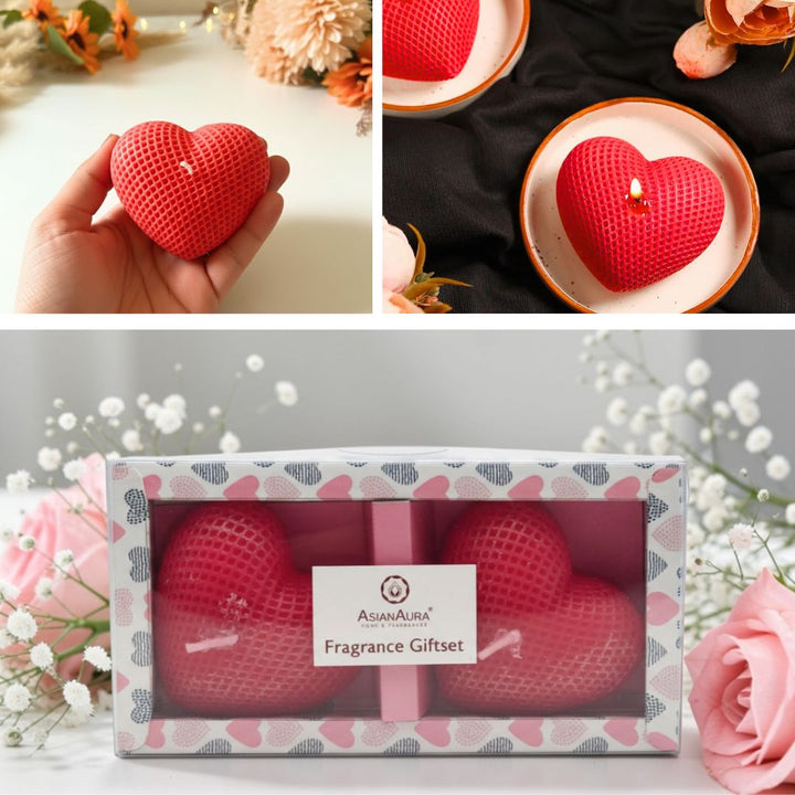 SCENTED HEART CANDLE PACK OF 2