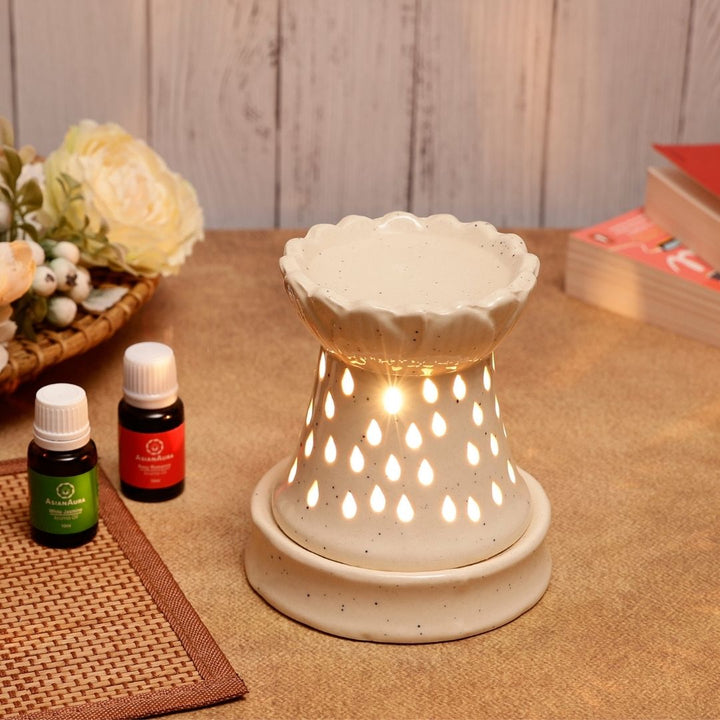 Scalloped Cone Electric Diffuser - White