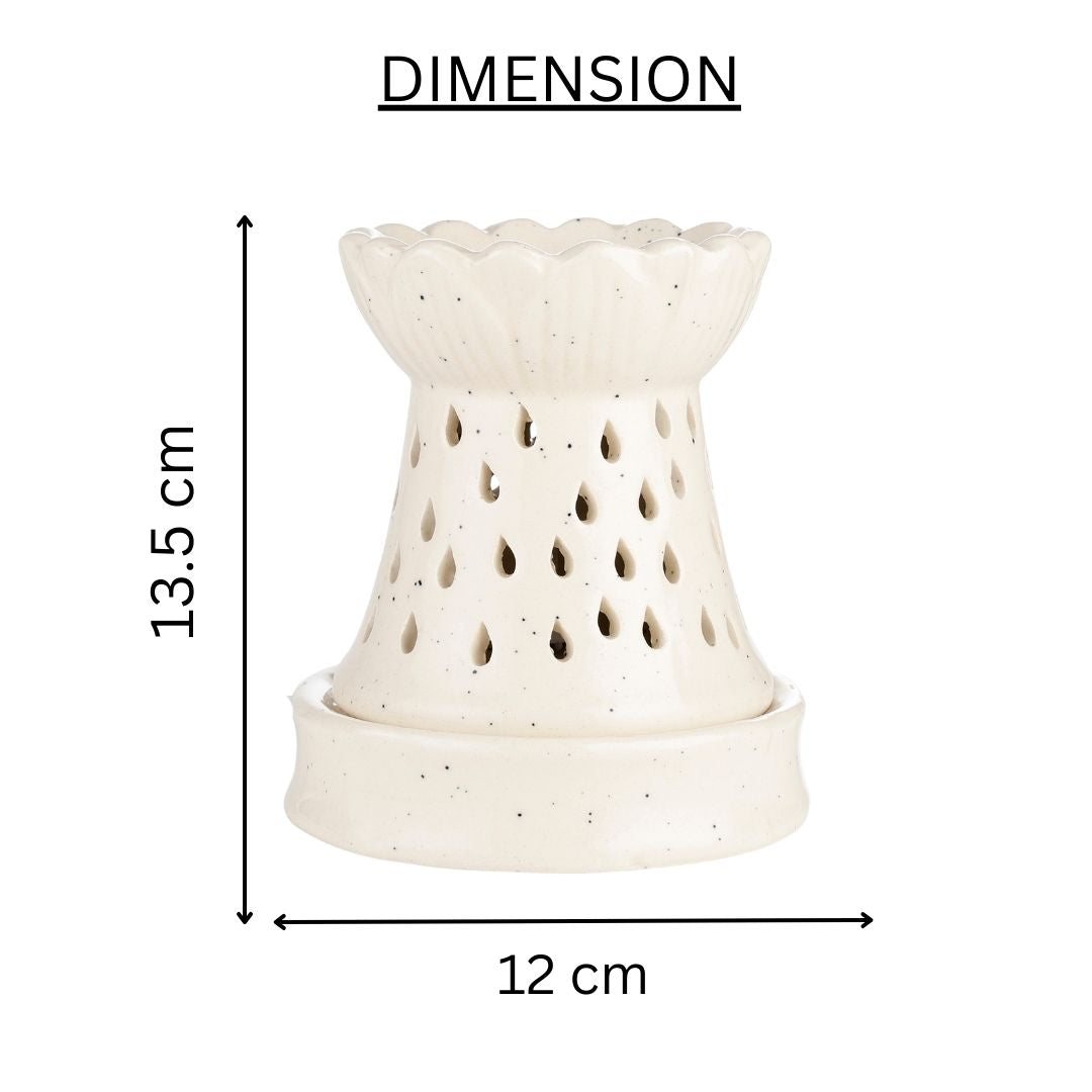 Scalloped Cone Electric Diffuser - White