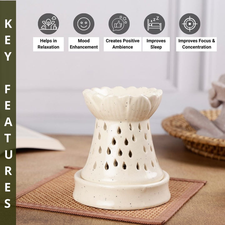 Scalloped Cone Electric Diffuser - White