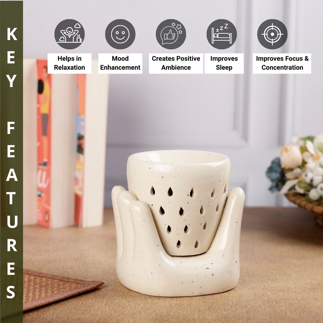 Sculpted Hand Shaped Electric Diffuser - White
