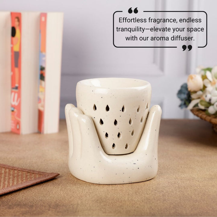 Sculpted Hand Shaped Electric Diffuser - White