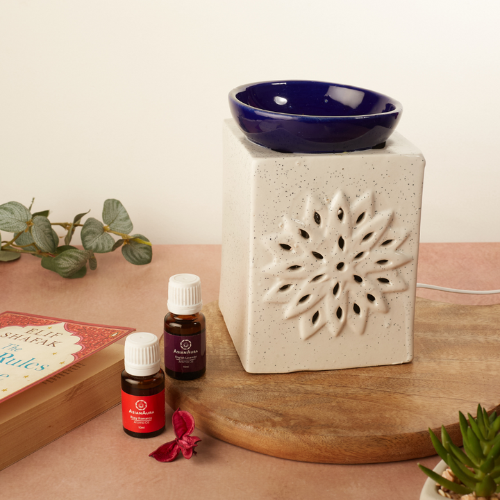 Blue & White Ceramic Electric Diffuser