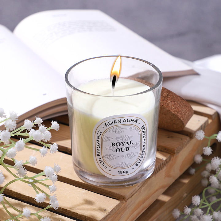 Jar Candle with Wooden Lid - Royal Oud