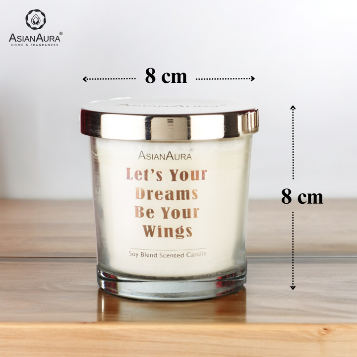 Quoted Scented Glass Jar Candle - Pack Of 3