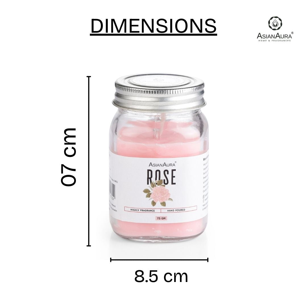 Handle Jar Scented Candle - Rose