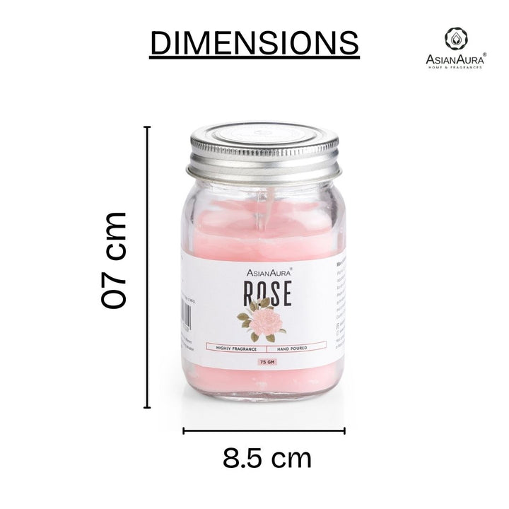 Handle Jar Scented Candle - Rose