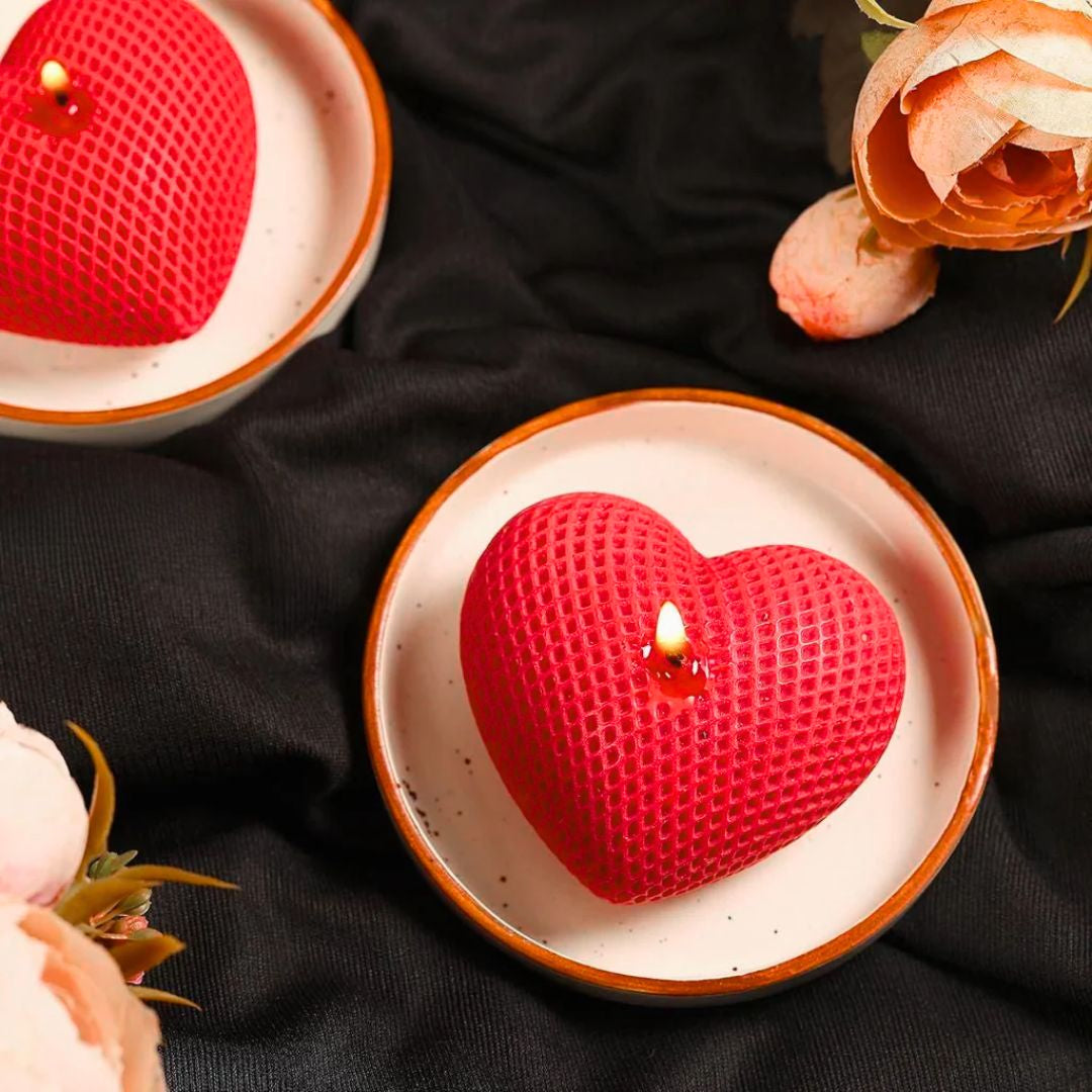 SCENTED HEART CANDLE PACK OF 2