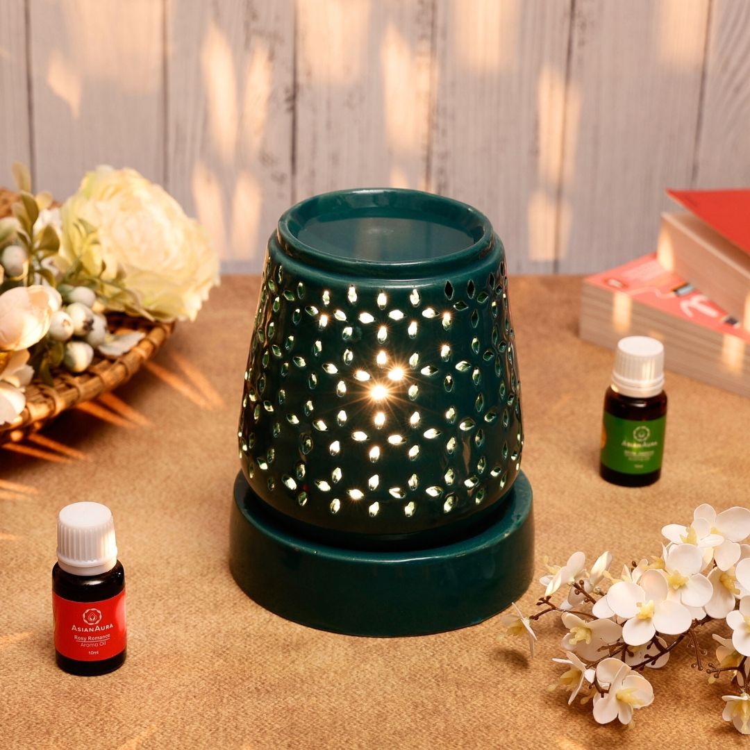Tapered Cylindrical Shaped Electric Diffuser - Teal Green