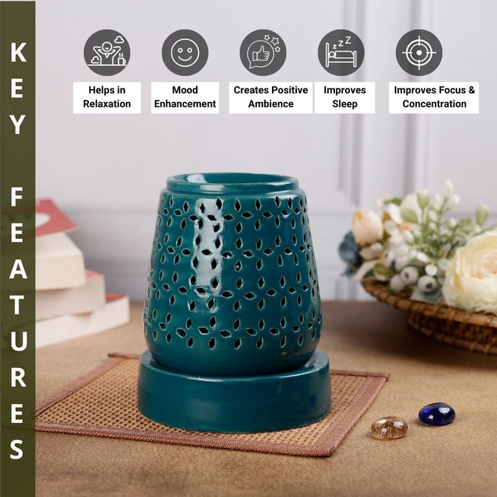 Tapered Cylindrical Shaped Electric Diffuser - Teal Green